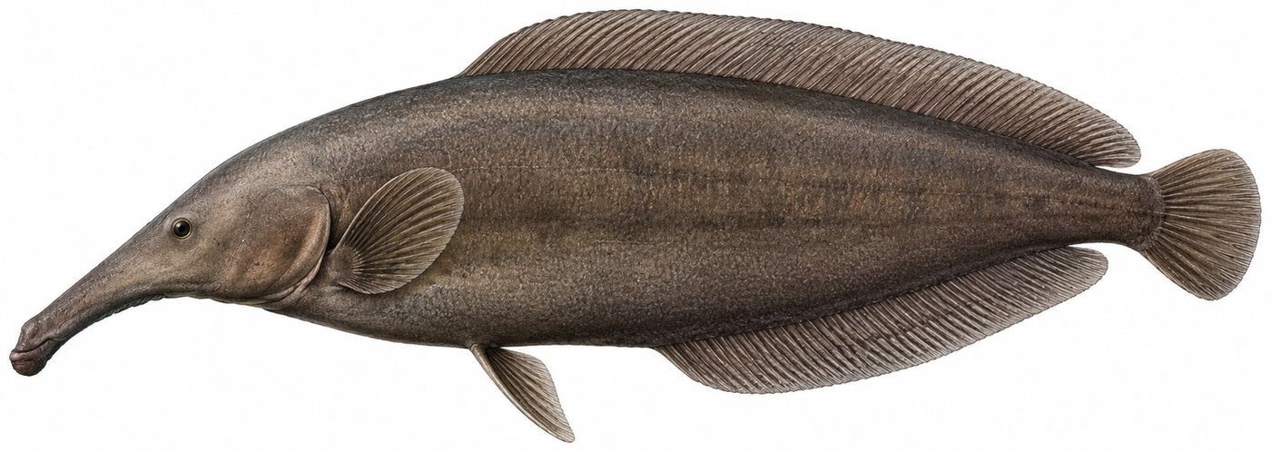 Identification plate: Elephant-snout fish